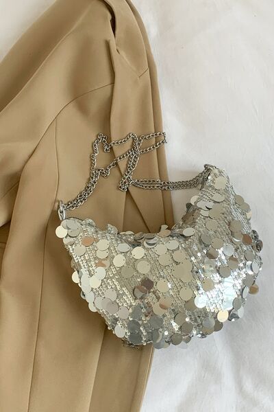 Stylish Sequin Chain Crossbody Bag for Glamorous Looks