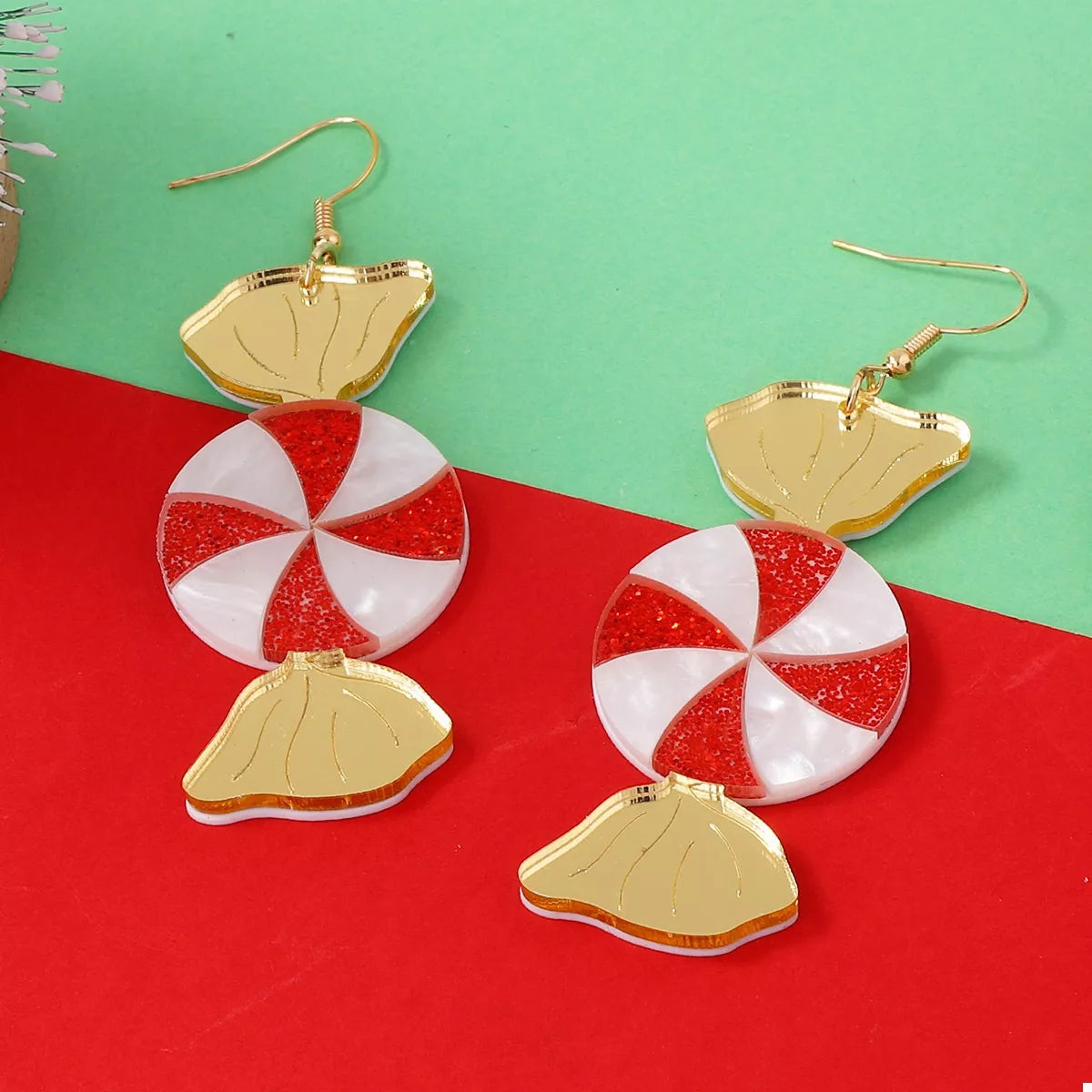 Christmas Candy Drop Earrings