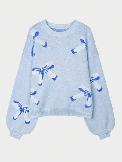 Chic Women's Bow Neck Sweater - Cozy Fashion for Everyday Wear