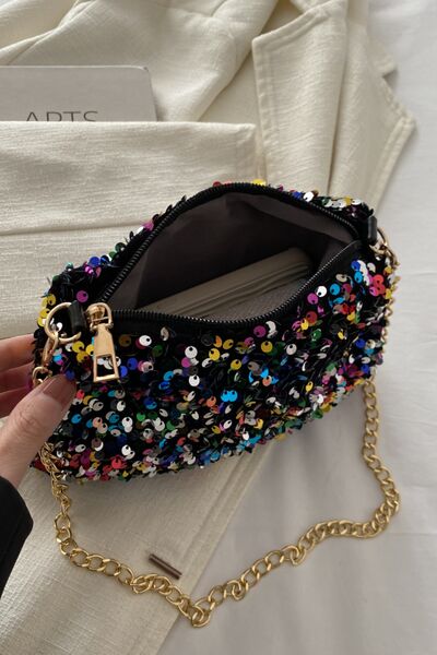 Chic Sequin Removable Strap Shoulder Bag for Glam Style
