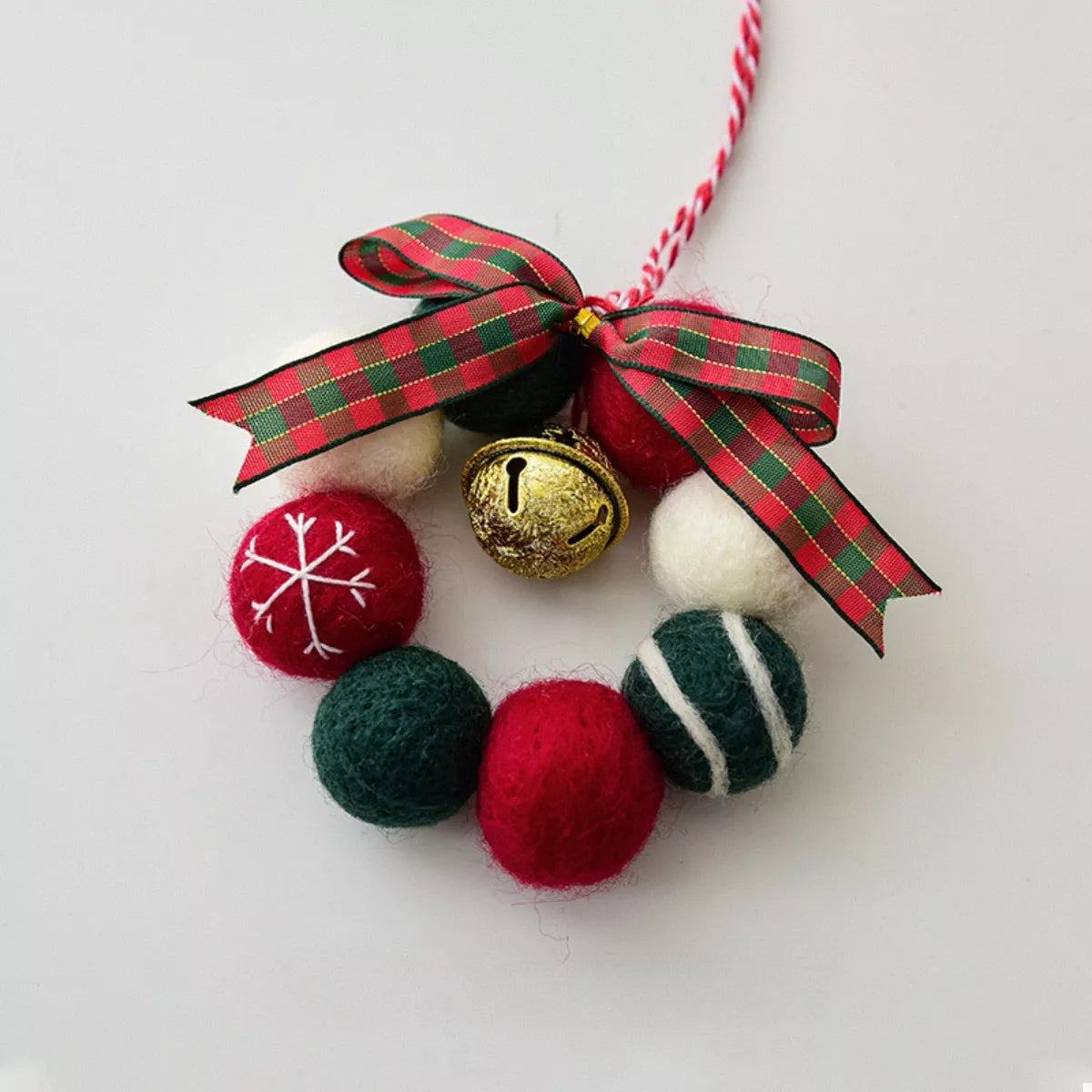 Christmas Felt Ball Garland Ornament