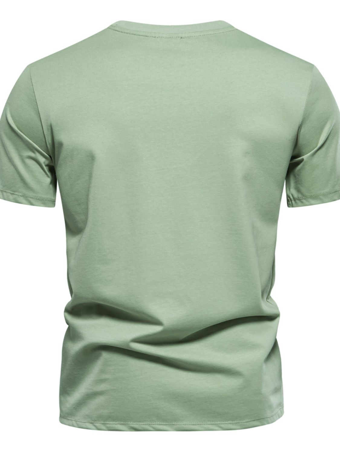 Men's Round Neck Geometric Embroidered T-Shirt for Style