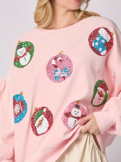 Christmas Sequin Embellished Sweatshirt