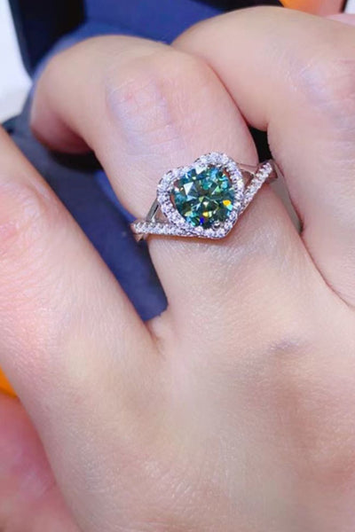 Adored 1 Carat Moissanite Heart Ring in 925 Sterling Silver