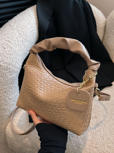 Stylish PU Leather Woven Crossbody Bag for Every Occasion