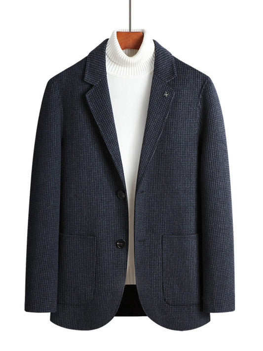 Men's Plus Size Lapel Collar Long Sleeve Blazer