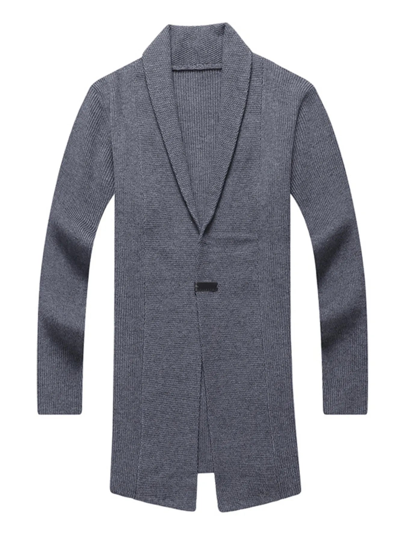 Men's Full Size Long Sleeve Longline Cardigan Plus Size