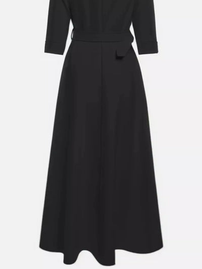 Elegant Off-Shoulder Belted Maxi Dress