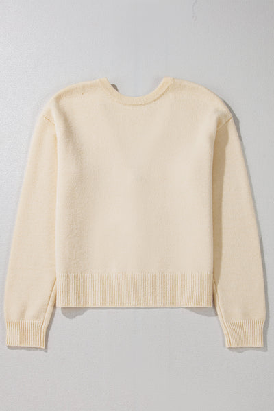 Cozy Bowknot V Neck Long Sleeve Cardigan - Trendy Style