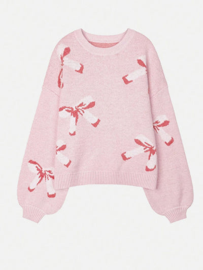 Chic Women's Bow Neck Sweater - Cozy Fashion for Everyday Wear