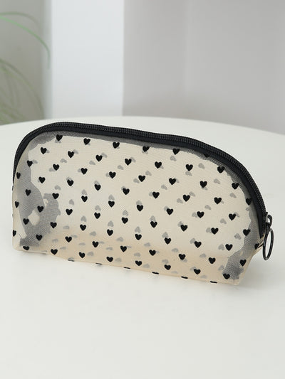 Charming Heart Polyester Travel & Cosmetic Bag Gift Set
