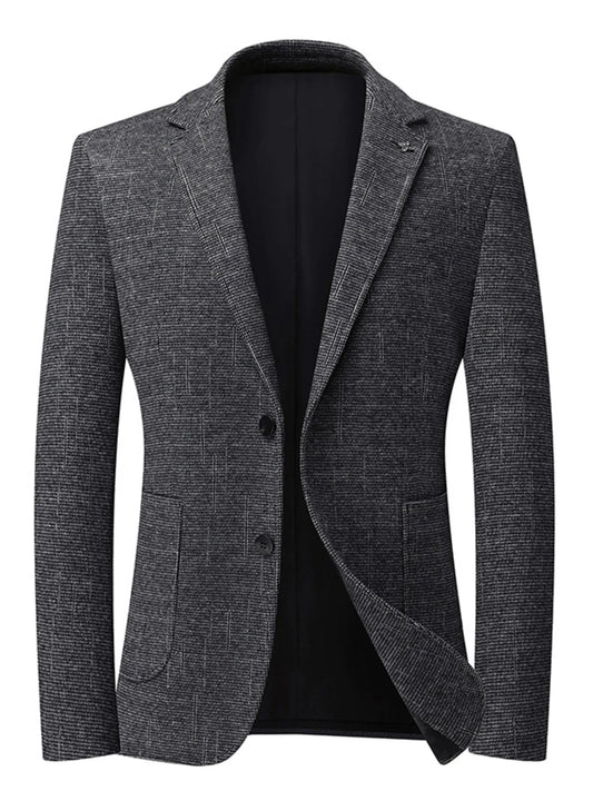 Men's Single-Breasted Tweed Blazer