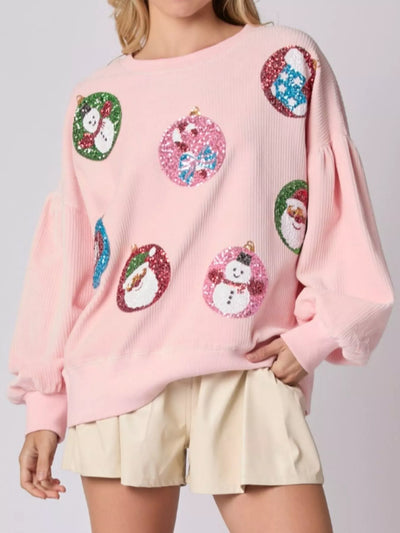 Christmas Sequin Embellished Sweatshirt