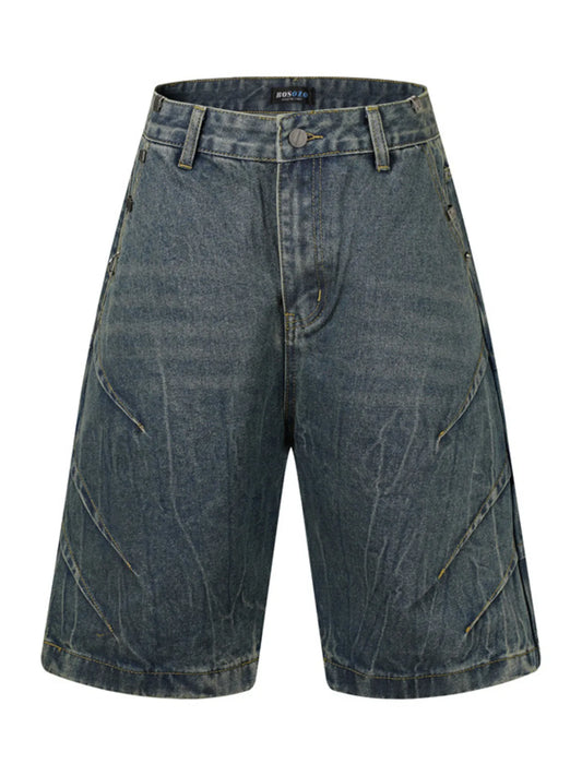 Men's Washed Denim Shorts