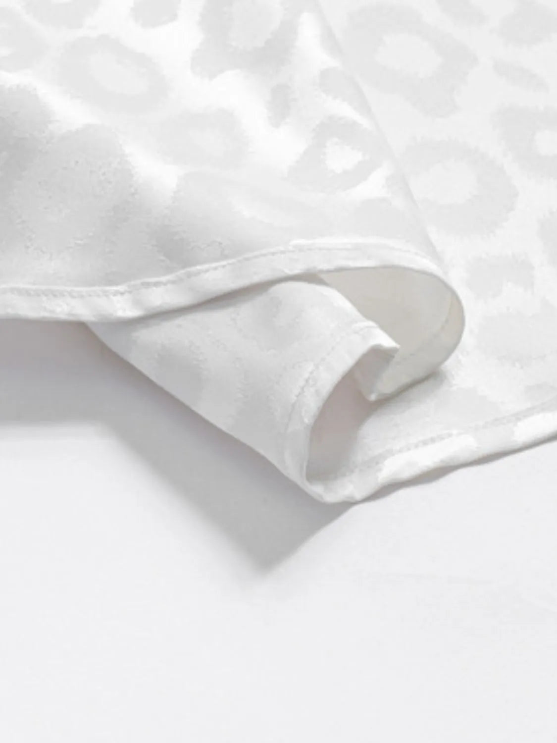 Men's Full Size Leopard Button Down Satin Shirt Plus Size