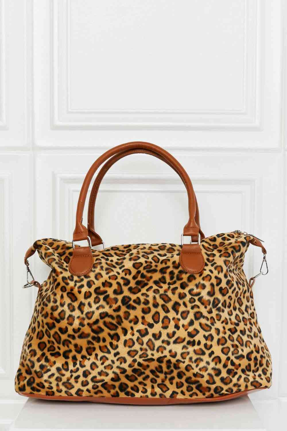 Stylish Animal Print Brushed Weekender Bag for Travel