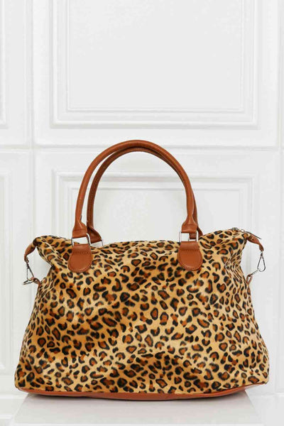 Stylish Animal Print Brushed Weekender Bag for Travel
