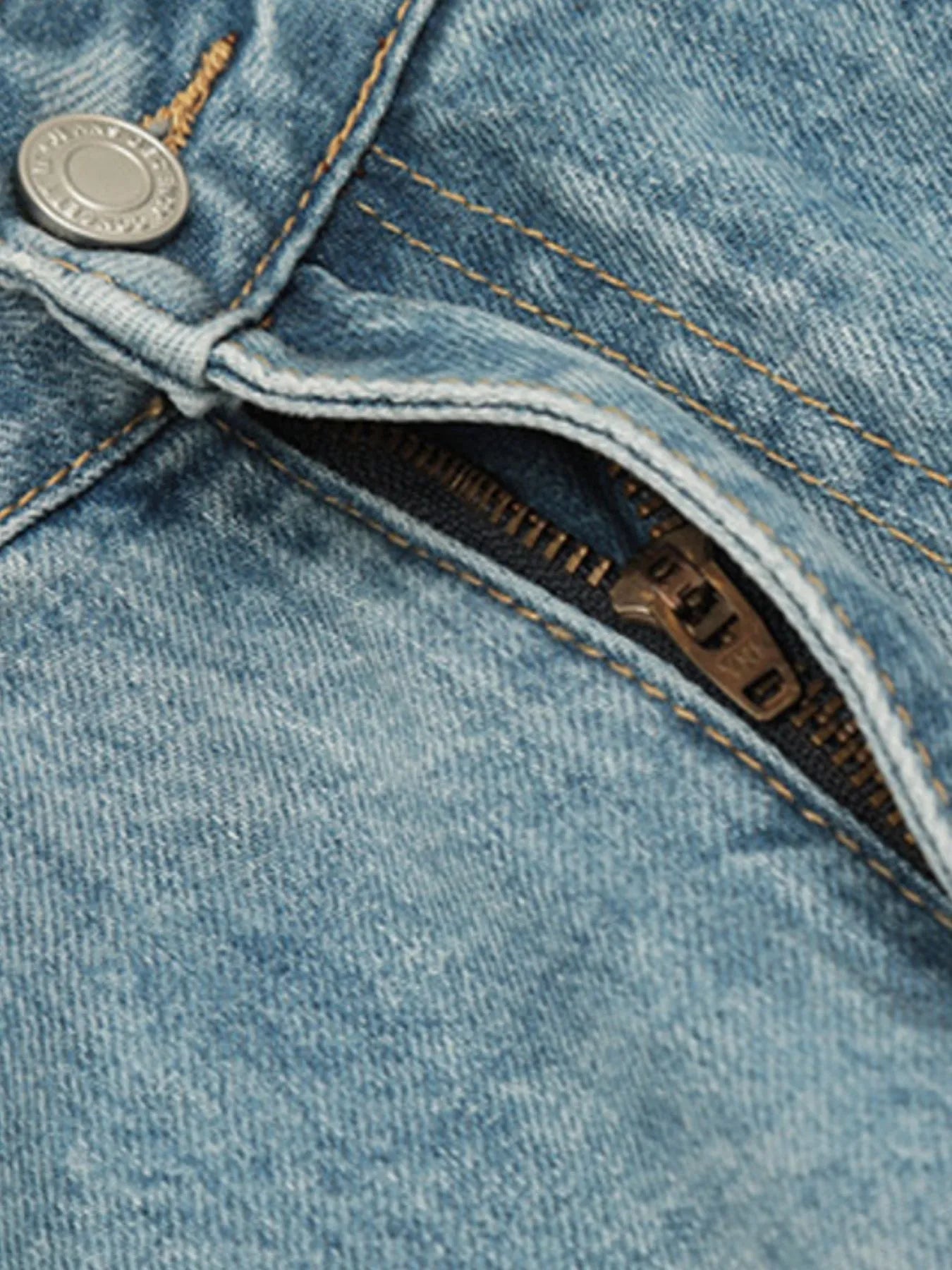 Men's High-Waist Wide Leg Vintage Wash Jeans