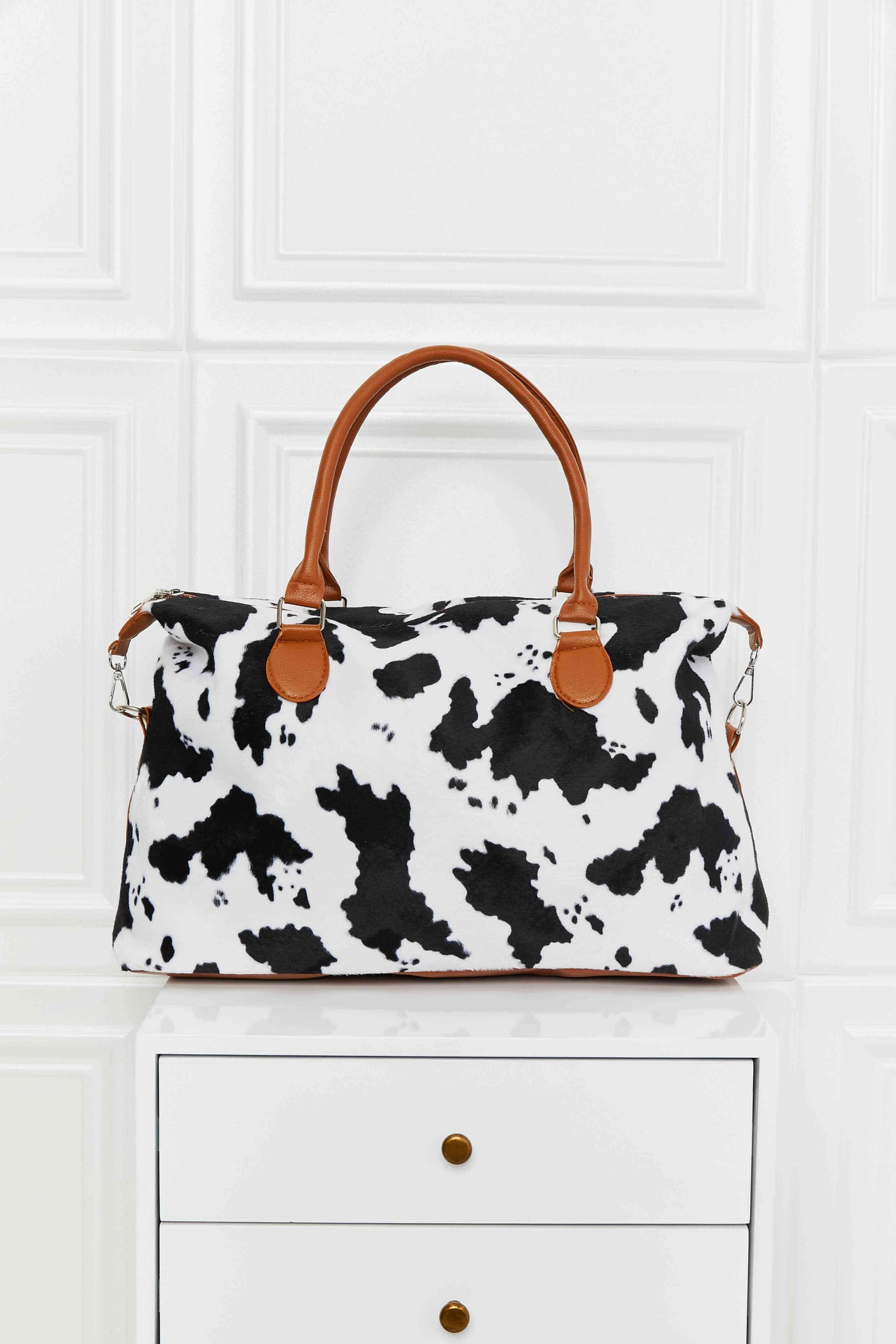 Stylish Animal Print Brushed Weekender Bag for Travel
