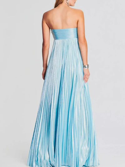 Split Sweetheart Neck Tube Maxi Dress