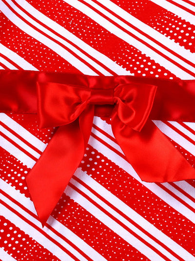 Children's Striped Christmas Outfit Set