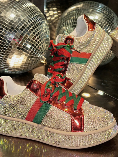 Rhinestone Round Toe Sneakers