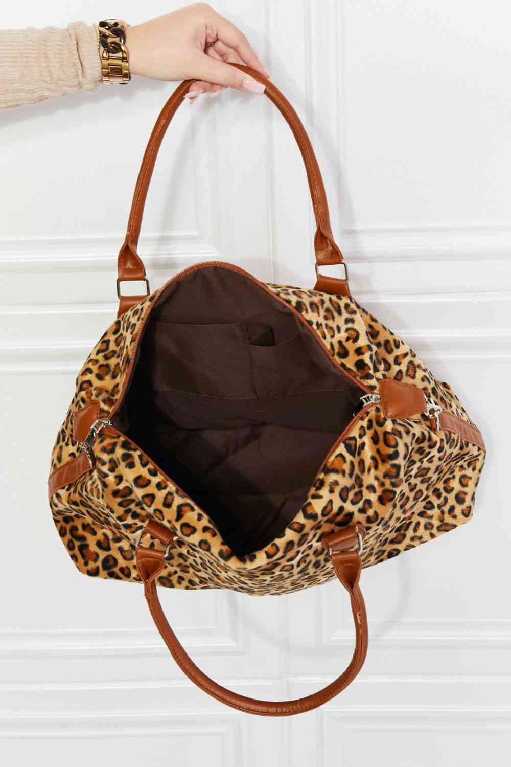 Stylish Animal Print Brushed Weekender Bag for Travel