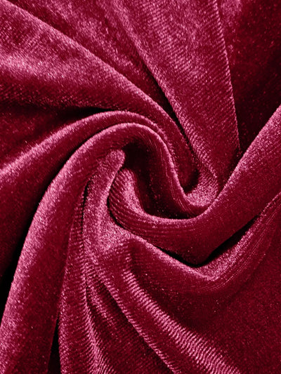 Velvet Wrap Surplice Maxi Dress