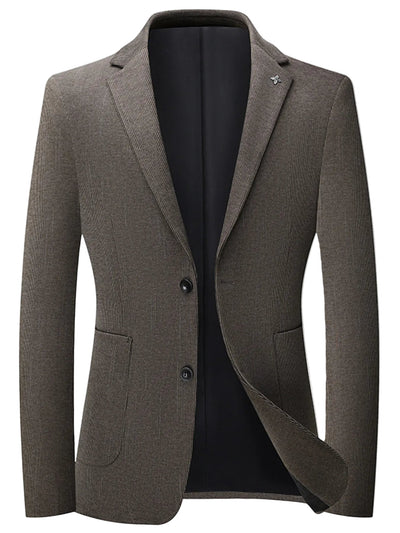 Men's Lapel Collar Long Sleeve Blazer