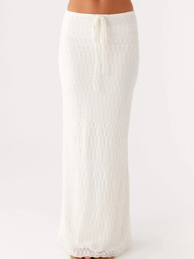Tie Front Tube Top and Maxi Skirt Set