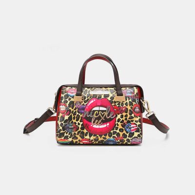 Nicole Lee USA 3-Piece Wild Lips Print Handbag Set Stylish