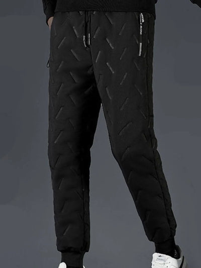 Men's Plus Size Quilted Thermal Joggers