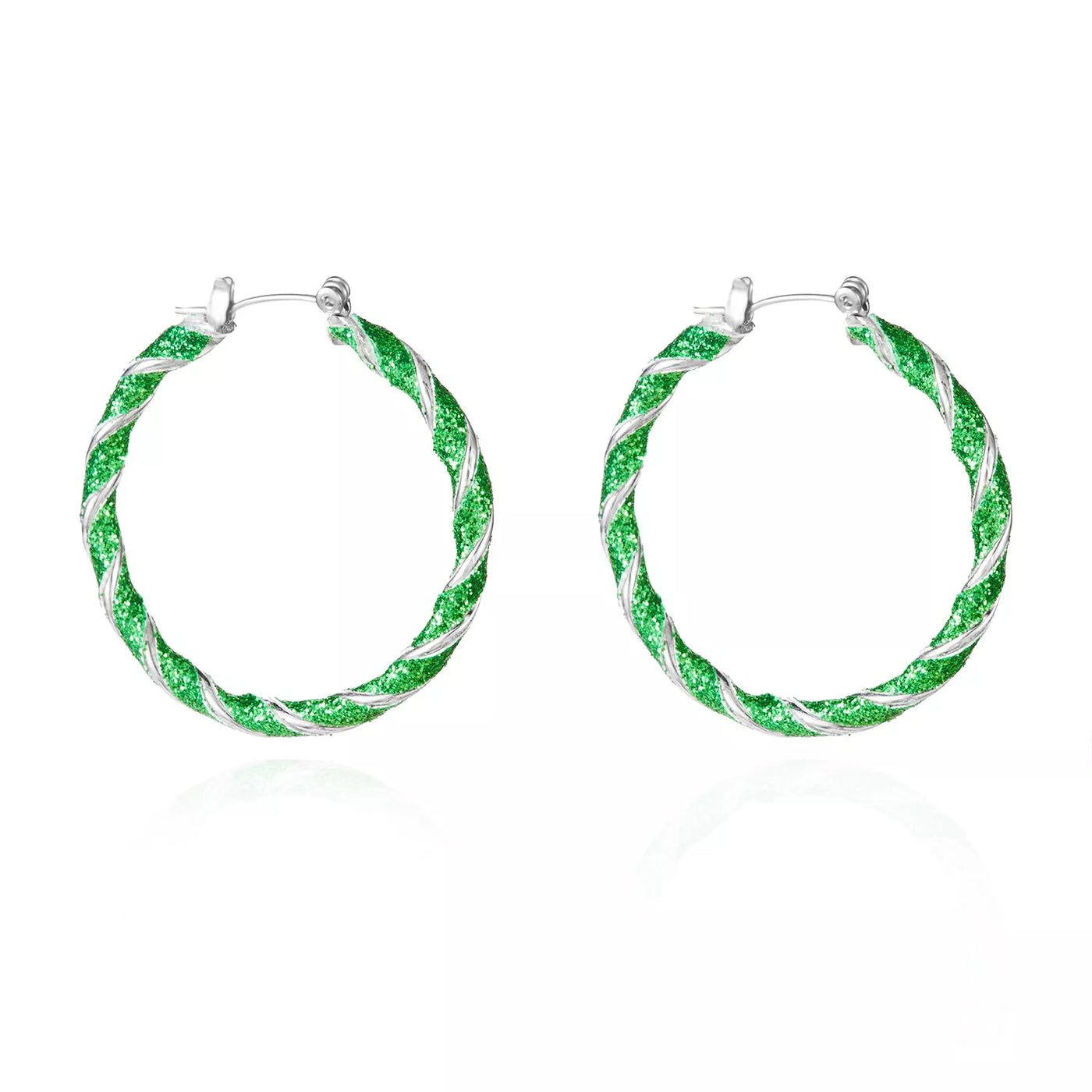 Christmas Twisted Hoop Earrings