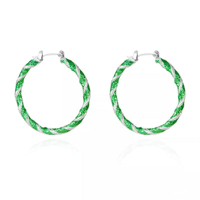 Christmas Twisted Hoop Earrings