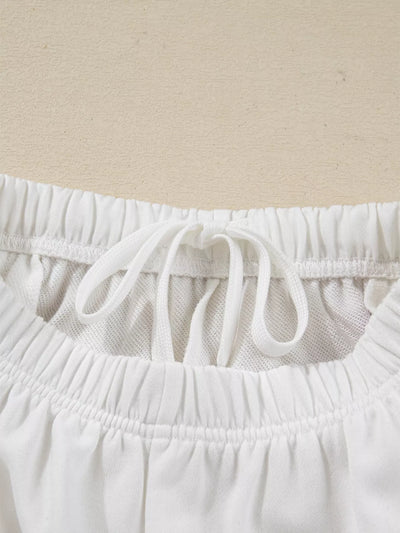 Christmas Tree Round Neck Top and Shorts Set