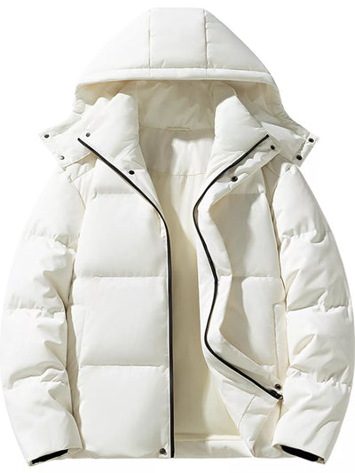 Men's Plus Size Hooded Padded Winter Puffer Jacket
