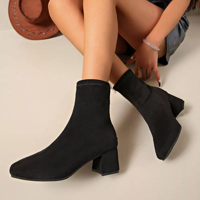 Block Heel Ankle Boots