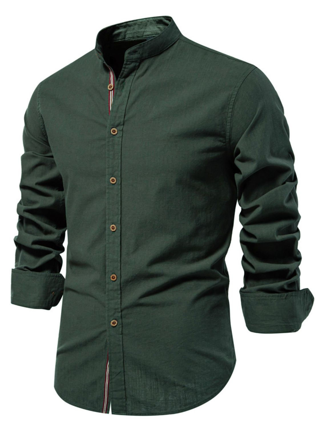 Men's Full Size Button Down Embroidered Shirt Plus Size Fashion