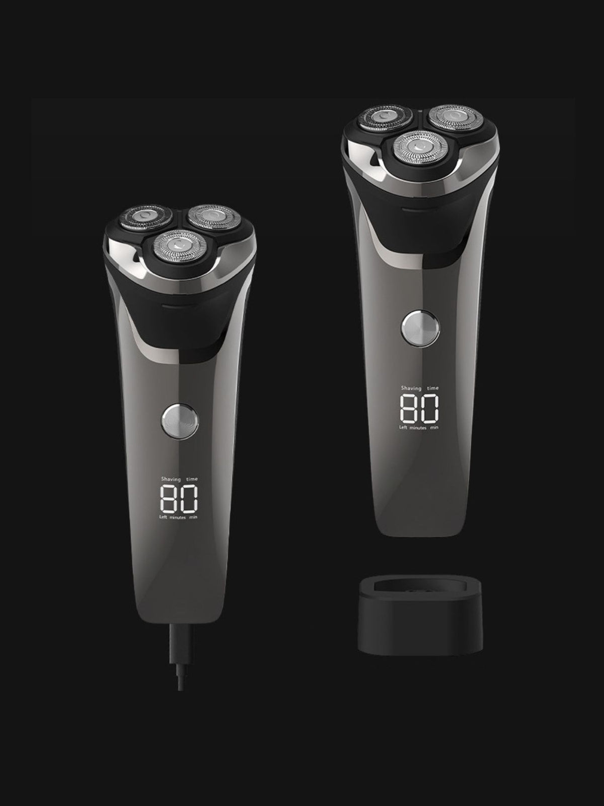Electric Rotary Shaver with LED Display