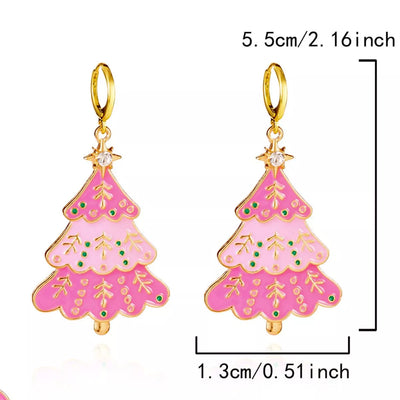Christmas Tree Dangle Earrings