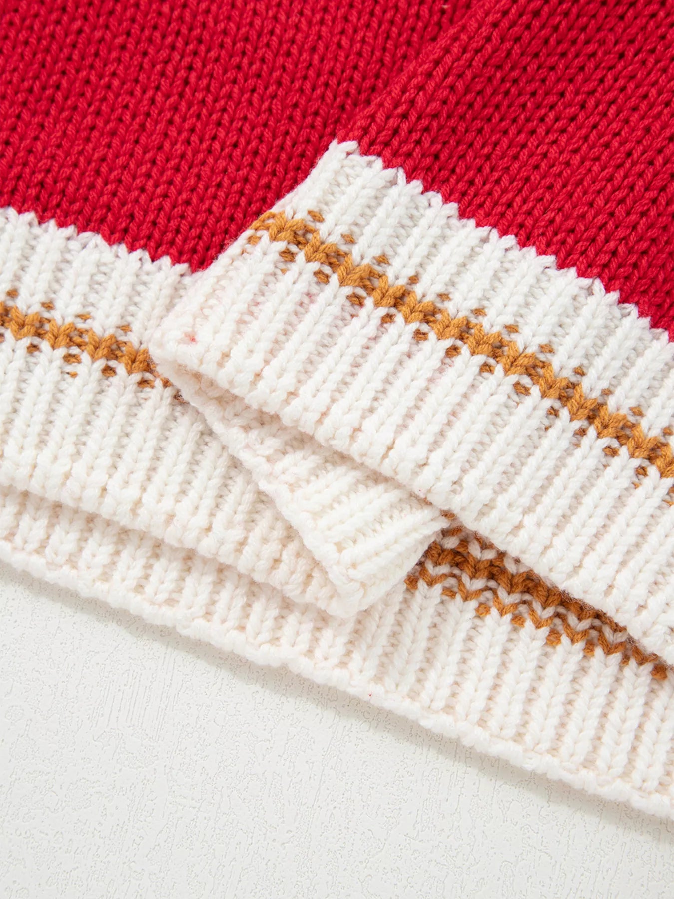 MERRY Contrast Edge Drop Shoulder Christmas Sweater