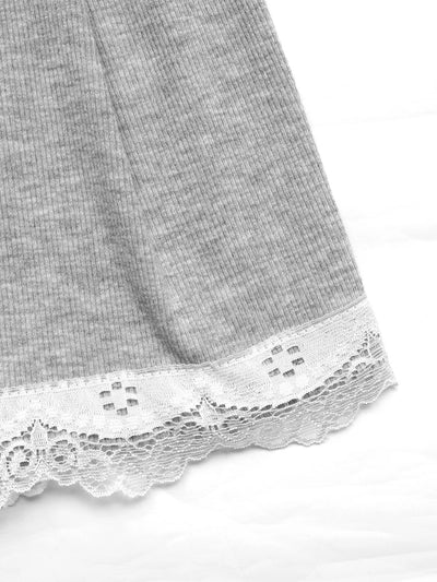 Lace Up Halter Neck Top and Skirt Set