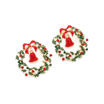 Christmas Wreath Bell Earrings