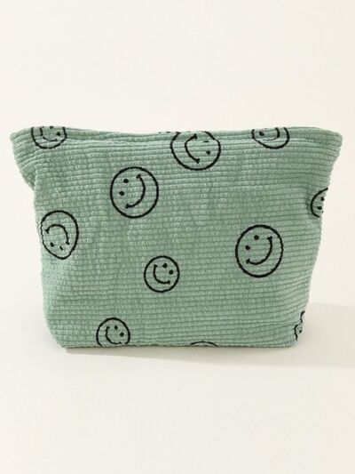 Zenana Corduroy Smile Clutch Bag for Trendy Outings
