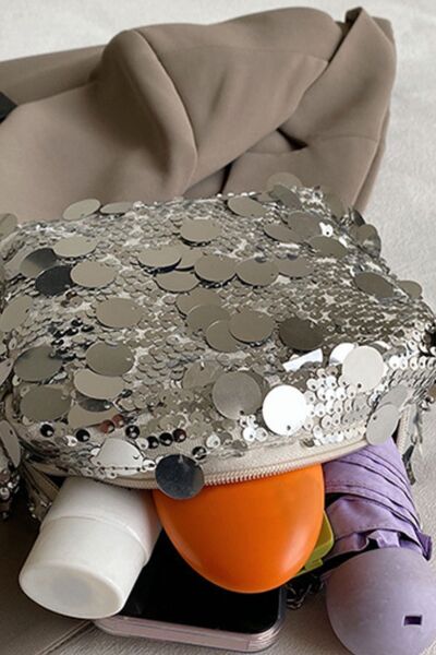Stylish Sequin Chain Shoulder Bag for Elegant Outings