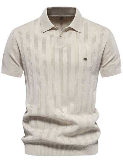 Men's Collared Neck Short Sleeve Knit Polo for Every Occasion
