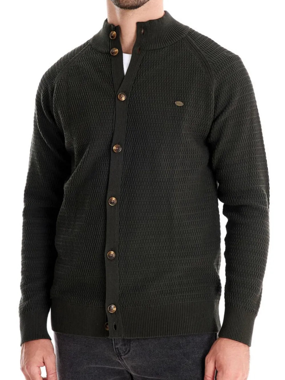 Men's Button Down Long Sleeve Cardigan