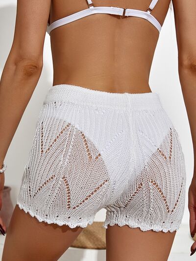 Stylish Drawstring Cutout Swim Shorts for Summer Fun