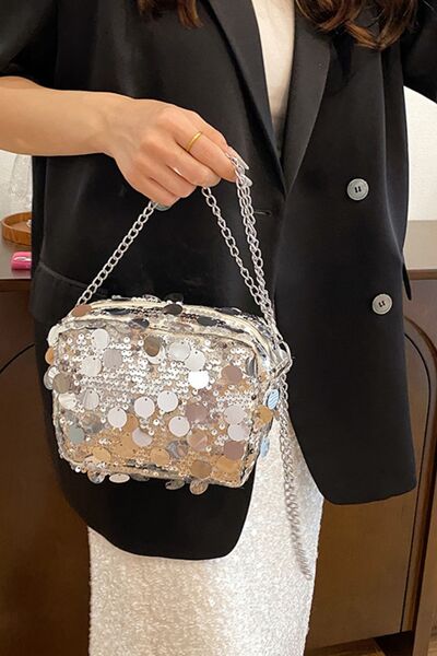 Stylish Sequin Chain Shoulder Bag for Elegant Outings