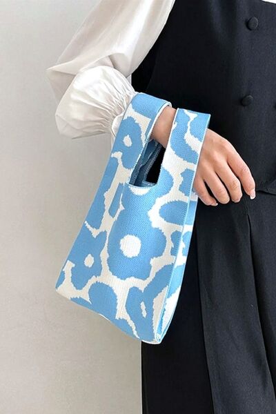 Stylish Zenana Flower Eco-Friendly Knitted Handbag